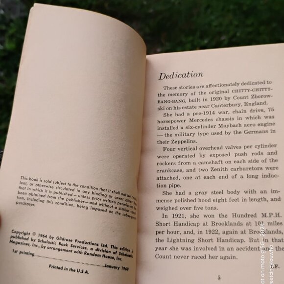 paperback Chitty Chitty Bang Bang youth novel fiction chapter book dated 1969 - Picture 5 of 11